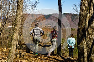 Hikers Enjoy the View From Buck Mountain Loop Trail